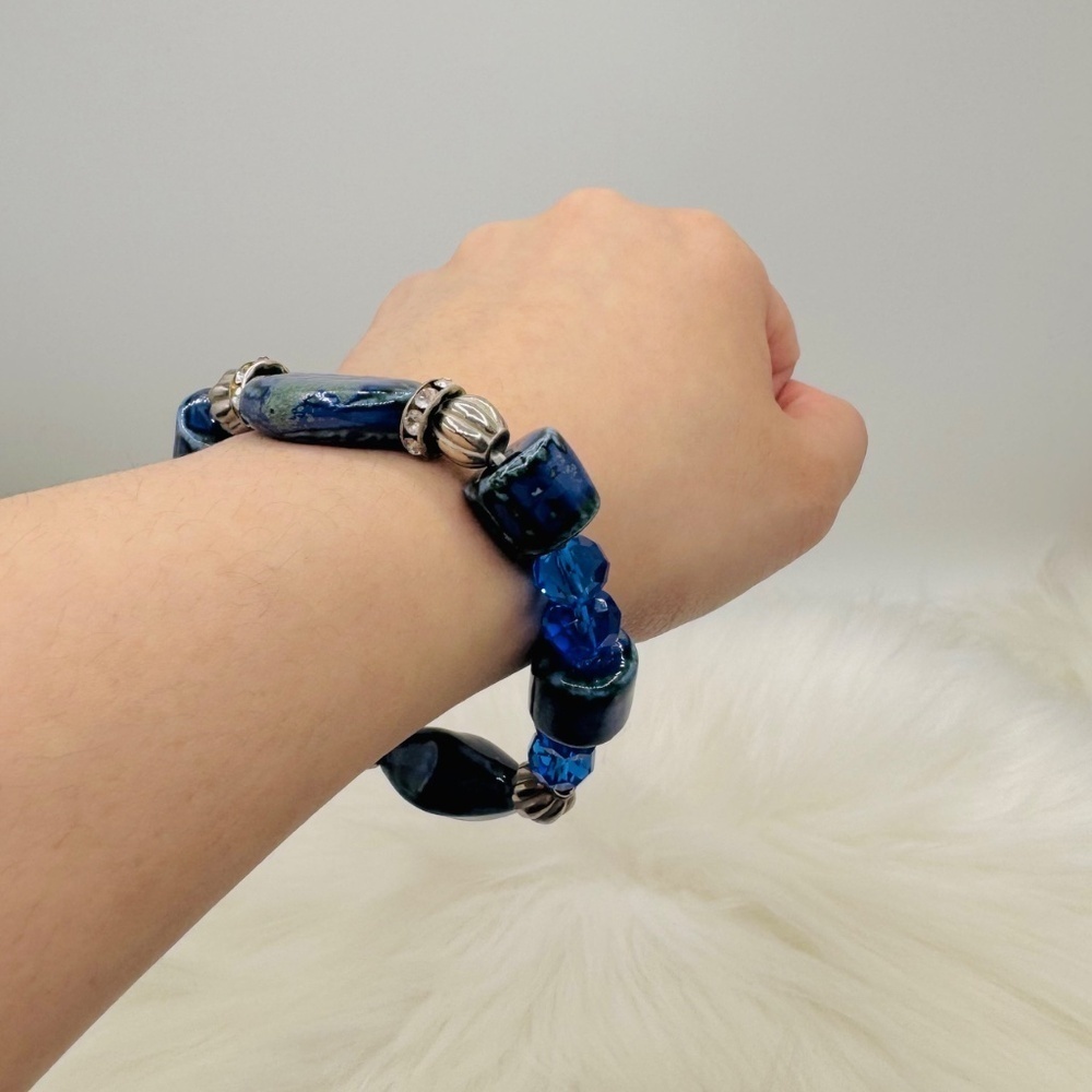 Large Natural Stone Beaded Unique Design Bracelets Style 203 - Picture 5 of 5